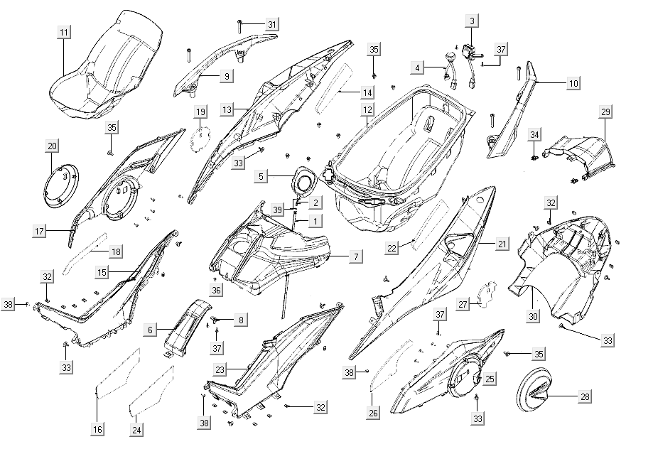 Buddybak Plating Parts Kymco AK550i Matt Brown