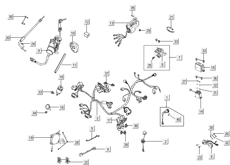 Electrical parts Kymco E-Vitality