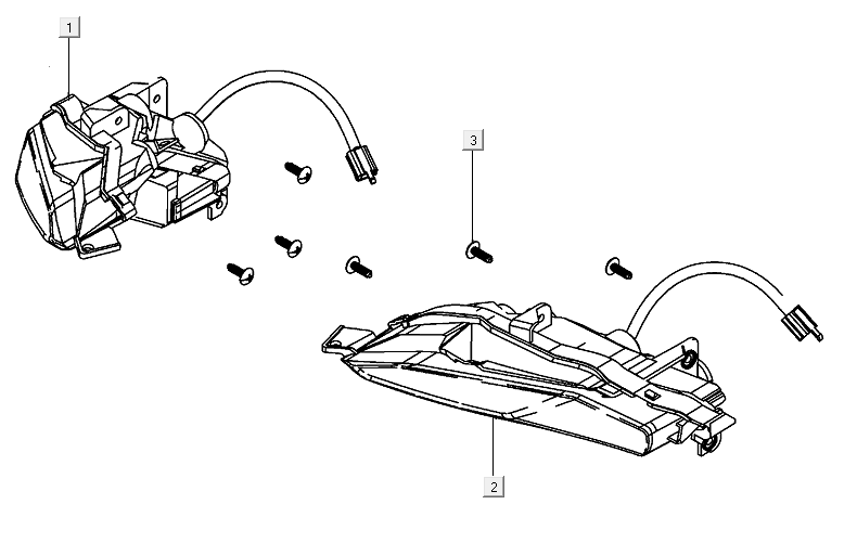 Front turn signal lights Kymco AK550i