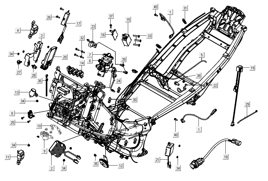 Kabelboom Kymco AK550i