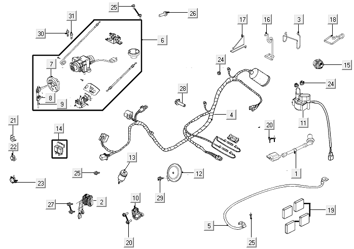 Kabelboom Kymco New Like 150i Euro 4
