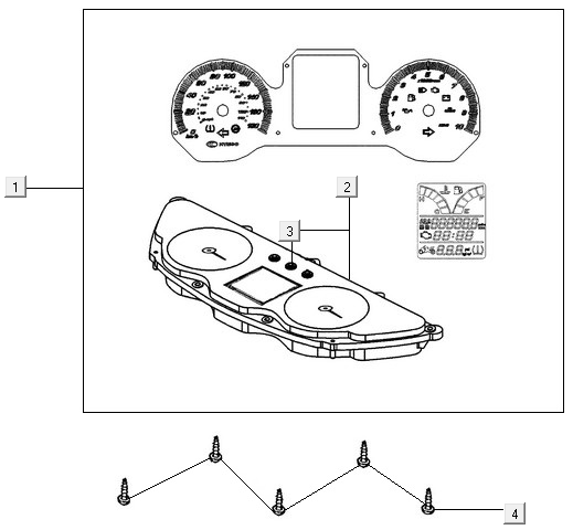 Speedometer Kymco New Downtown 350I ABS