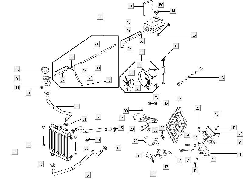 Radiator Kymco Xciting 500R EVO