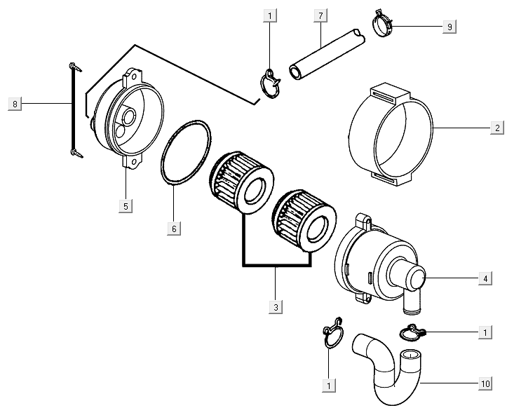 Air membrane Kymco Xciting 500R EVO