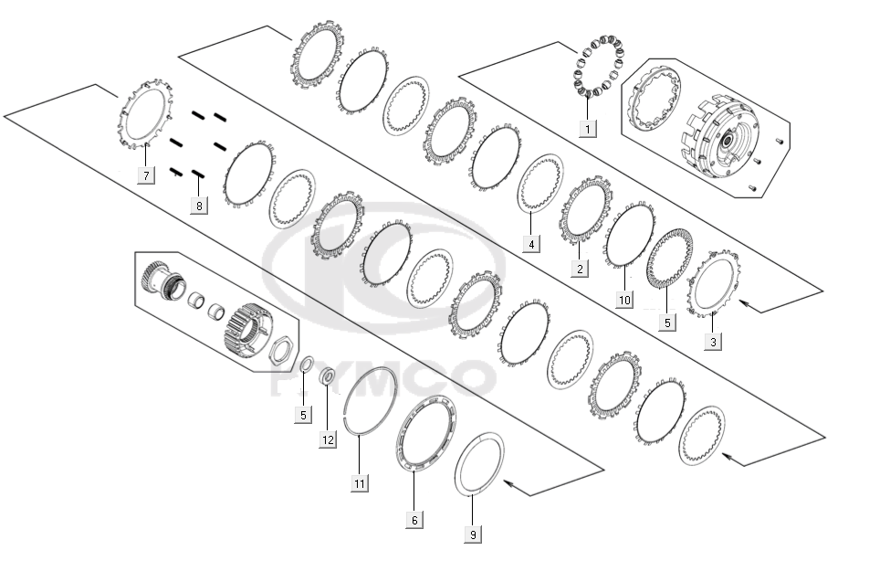 Clutch Parts Kymco AK550i
