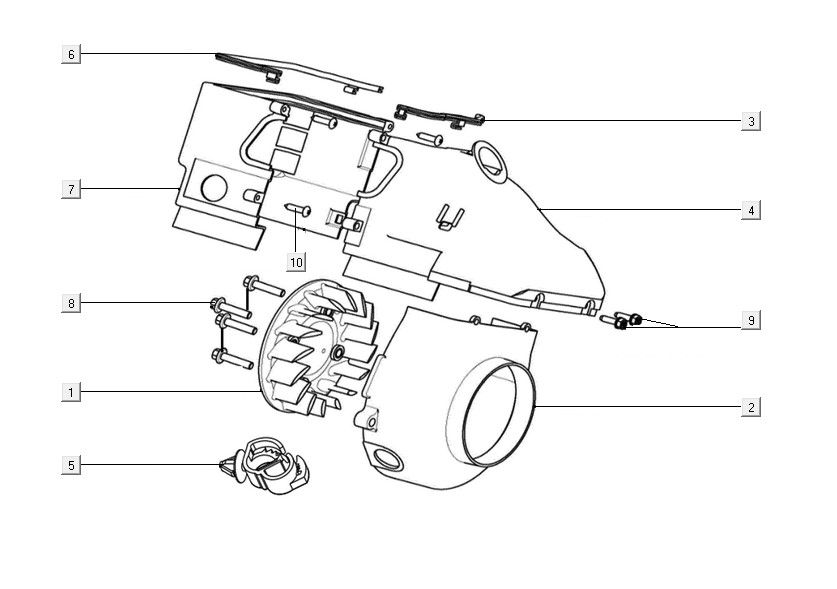 Fan assembly Kymco Filly 50 E5+