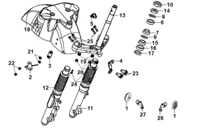 FR. fender - front cushion Sym E-Fiddle Matte Black (BK007U)