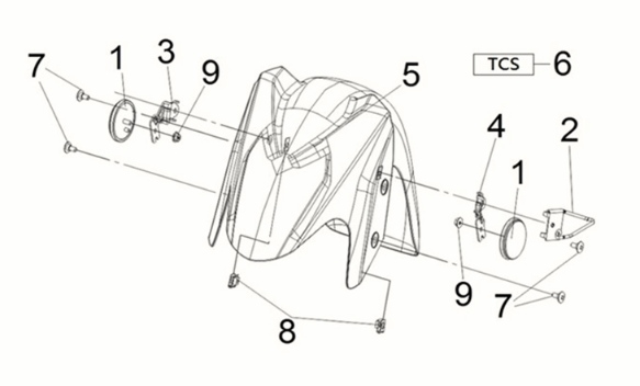 FR. fender Sym Joymax Z 125i E5 2022 SUBMARINE GREY (GY7547UL)