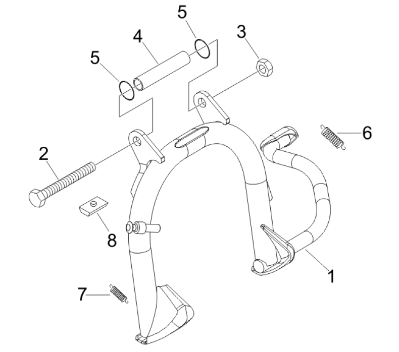 Piaggio Fly 4-stroke Frame Center Stand