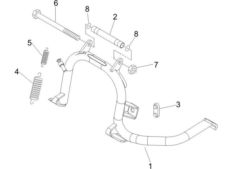 Frame- Center Stand Piaggio Zip 2000 4-stroke AC