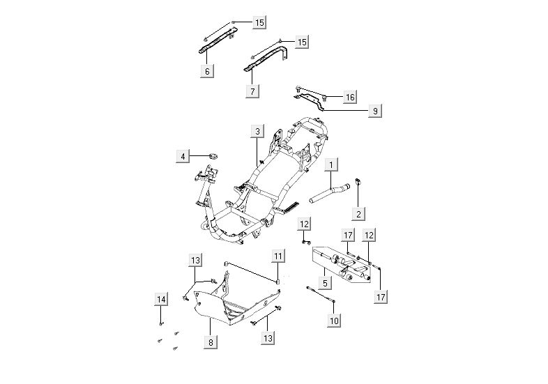 Frame Engine Mount-Hood Kymco Agility Fat 12' 4-Stroke