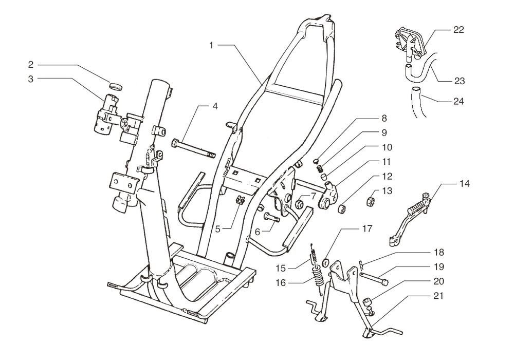 Frame Beta Ark-k LC yellow 2008 2-stroke