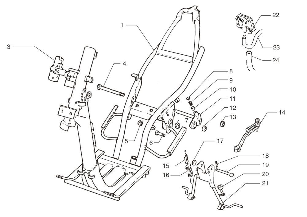 Frame Beta Ark-Paddock AC blue 2010 2-stroke 25