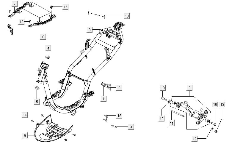 frame parts AGILITY CITY 16 4T 150