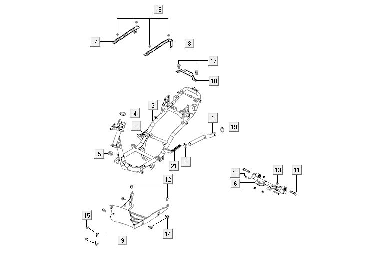Frame Kymco Agility 10
