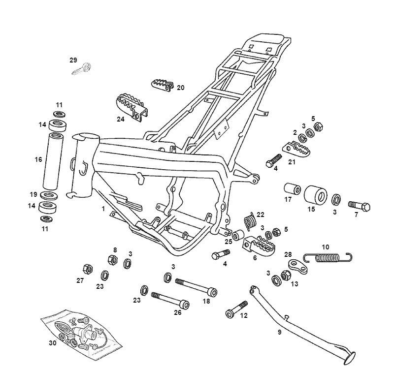 Frame Derbi Senda R old model