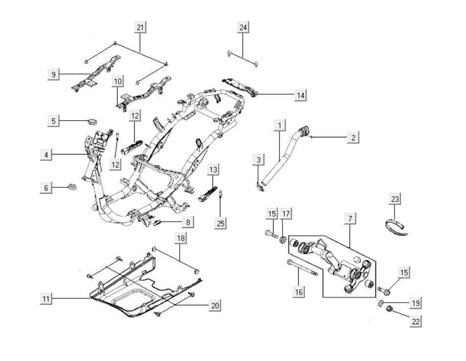 Frame Kymco Like 125