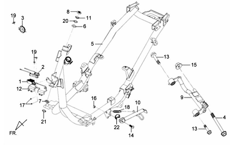 Frame/Engine Suspension Sym Mio