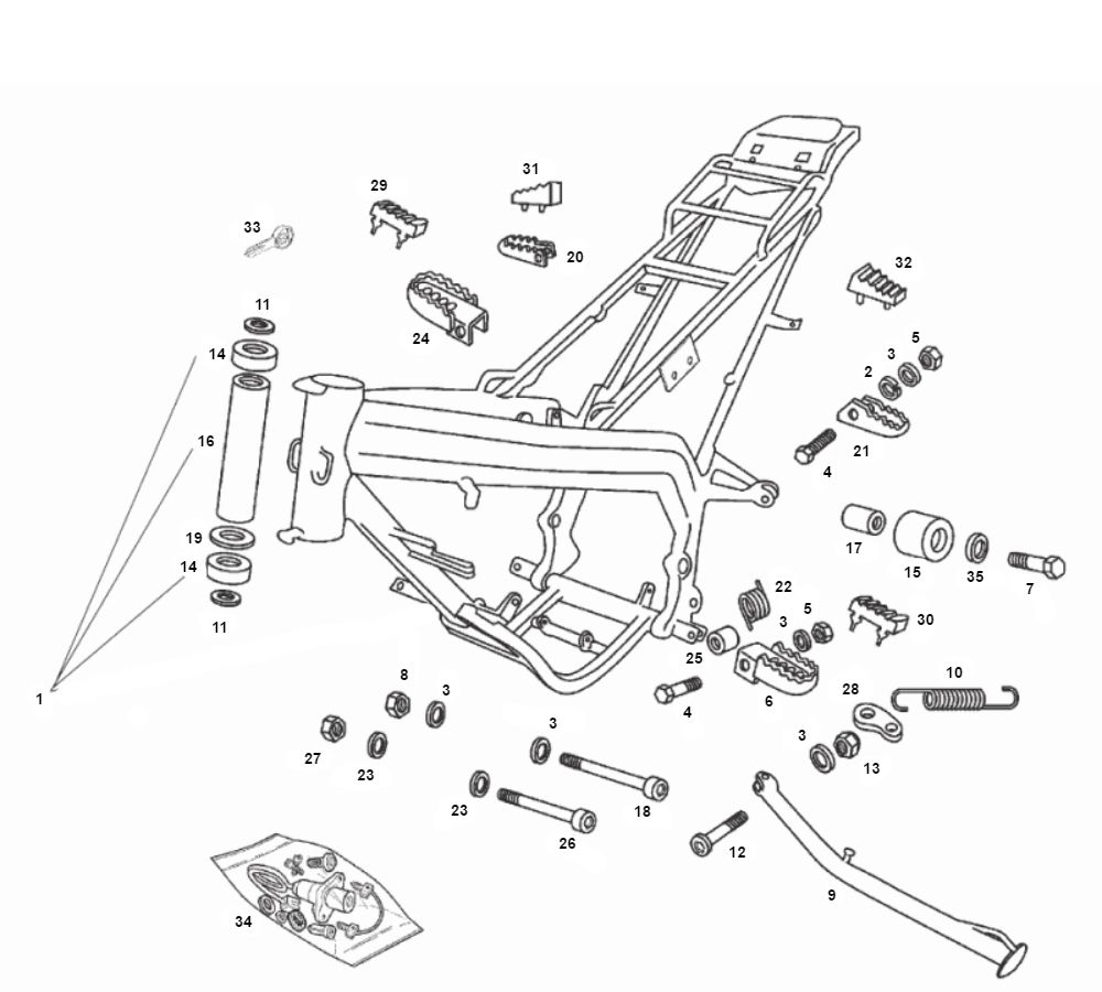 Frame Derbi Senda SM DRD 2006
