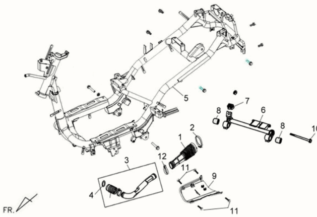 Frame Sym Fiddle II 125S