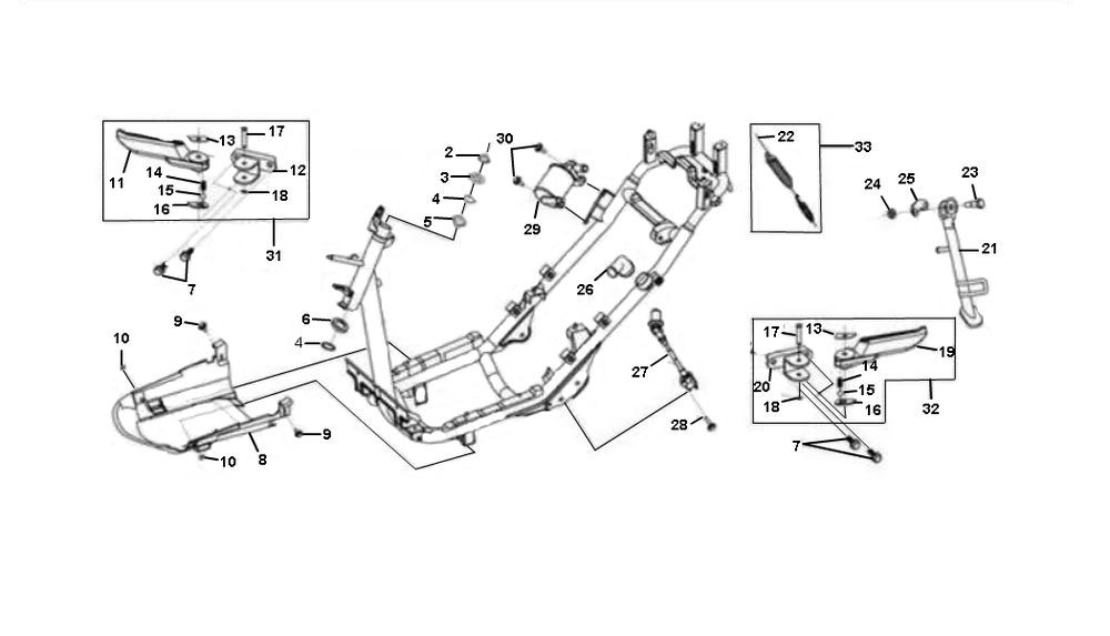Frame Sym Jet Sport-X 2-stroke
