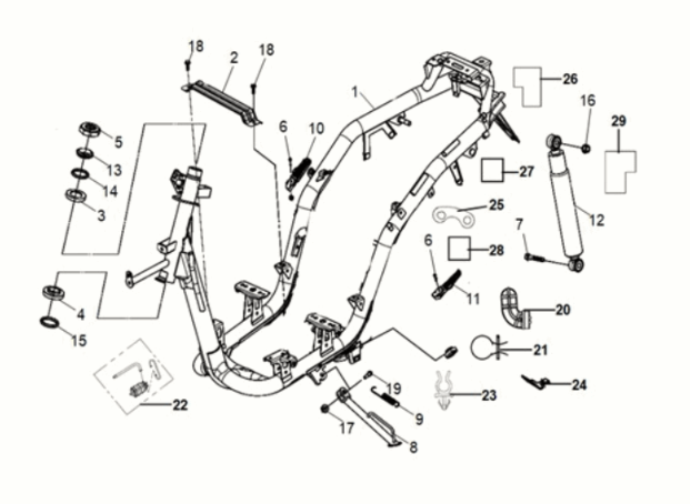 Frame Sym Mio 50I E5