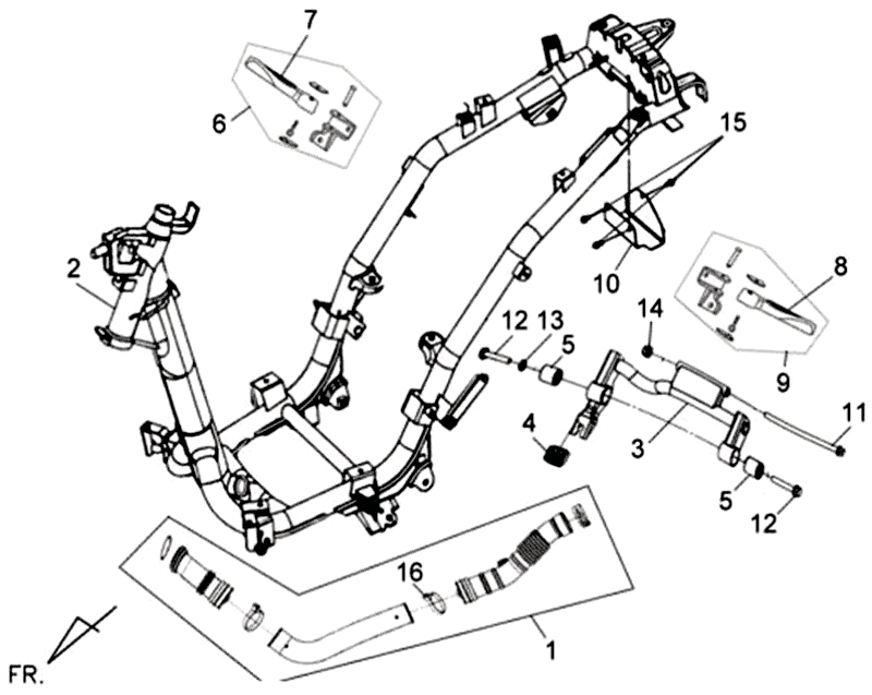 Frame Sym Symphony SR (BK5560) black