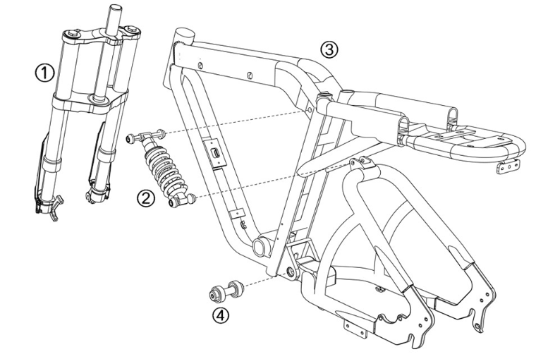 Frame Yadea Trooper 01 Fat Bike