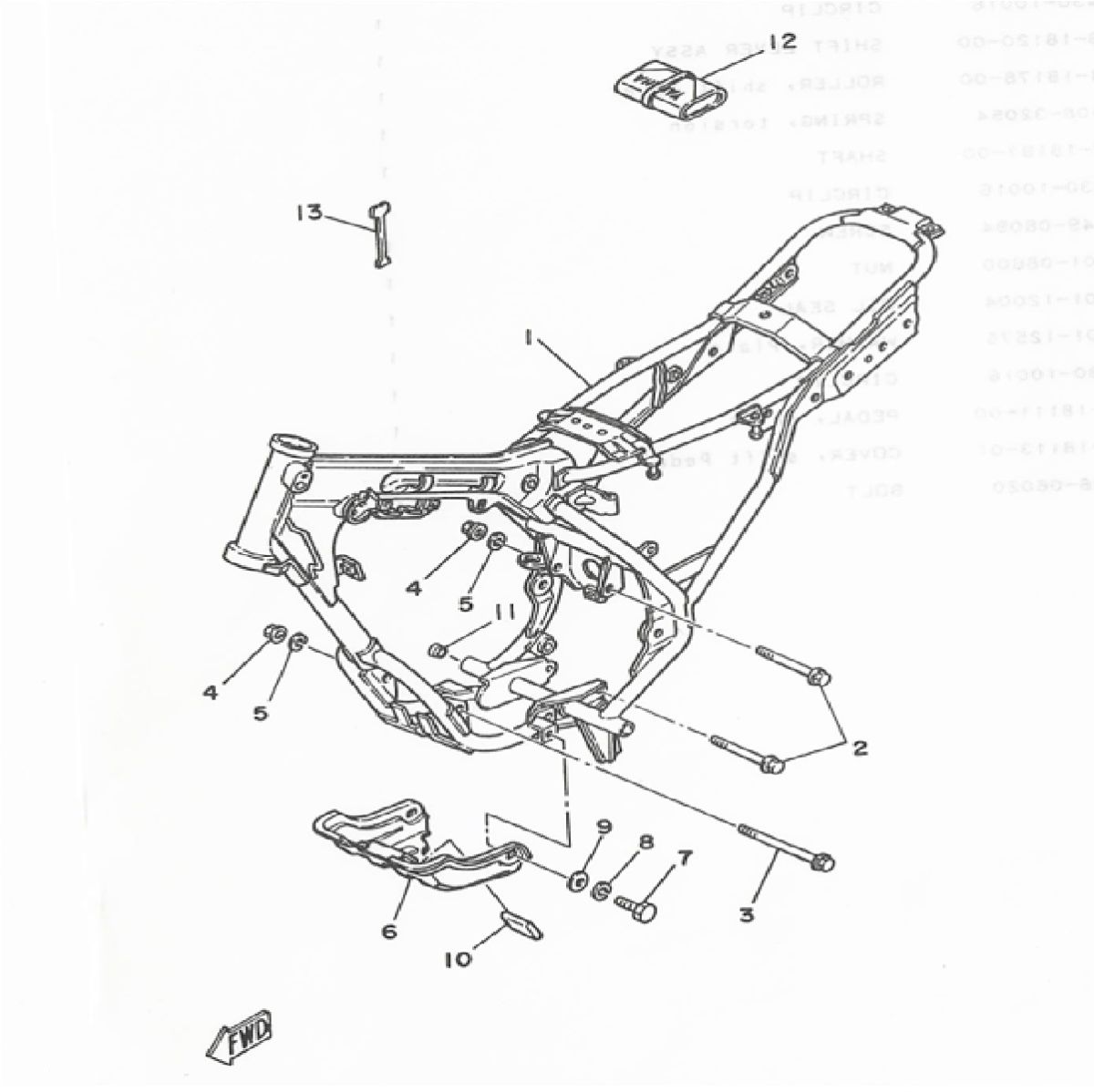 Frame Yamaha DT-50 MX