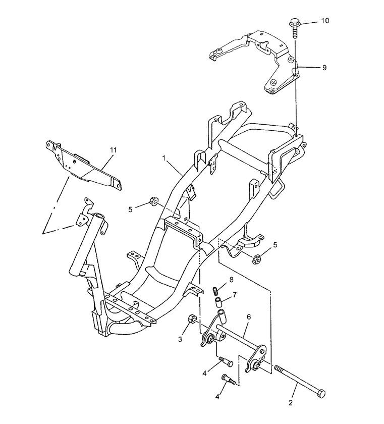 Frame Yamaha Neo's 2-stroke (2003 to 2008)