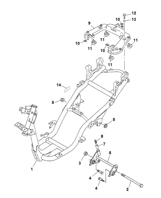 Frame Yamaha Neo's 2-stroke (until 2003)