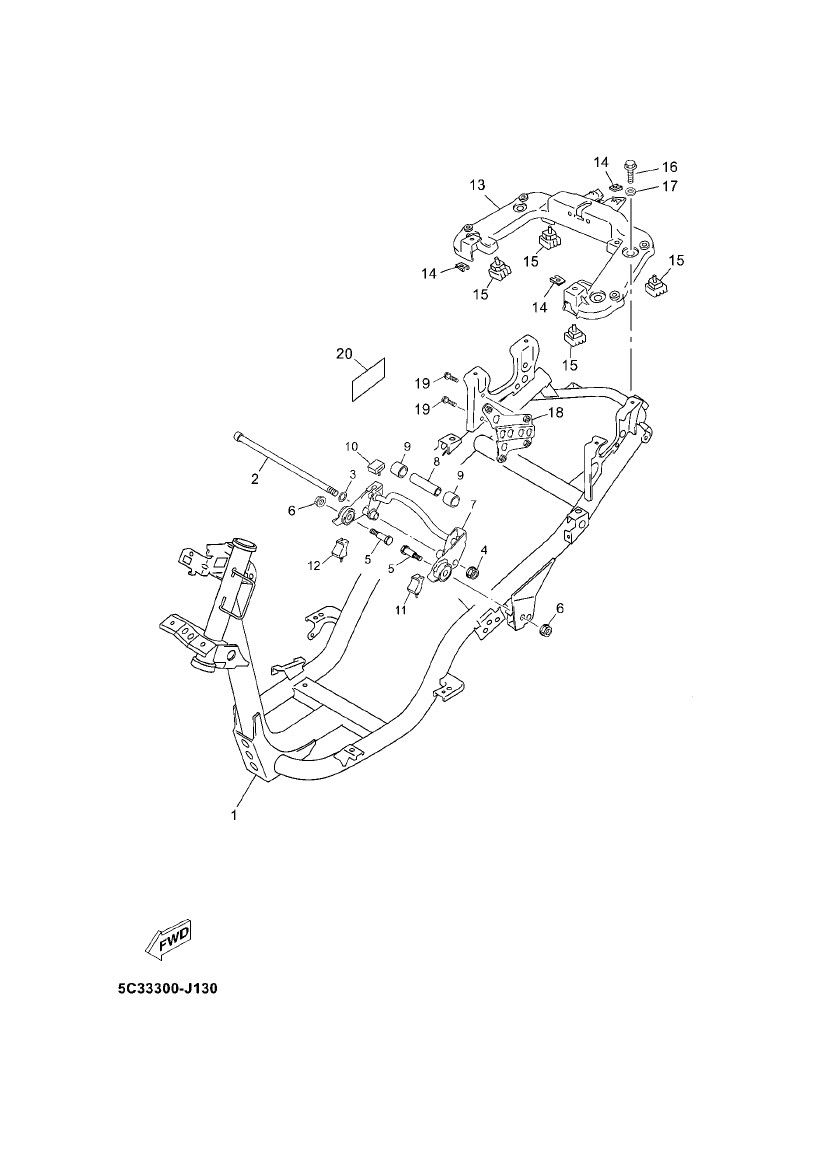 Frame Yamaha Neo's 4-stroke (after 2008)