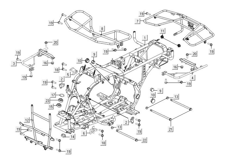 Frame parts Kymco MXU 300R