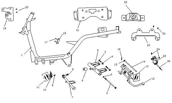 Frame parts AGM Ape50 white