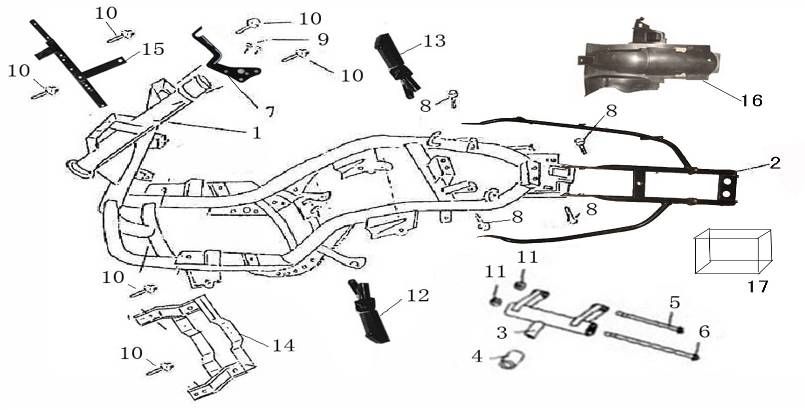 Frame parts China GT pink