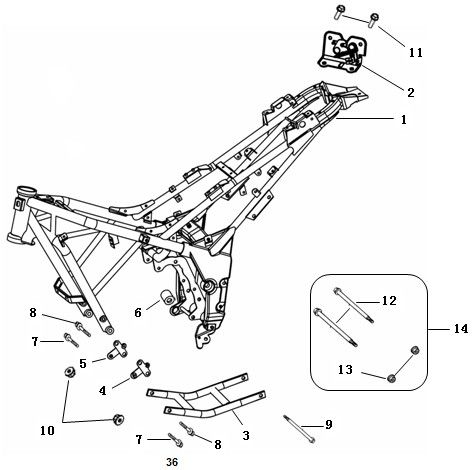 Frame parts China Strada