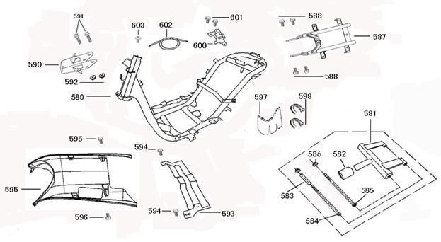 Frame parts Edwards Tomorrow Legend red