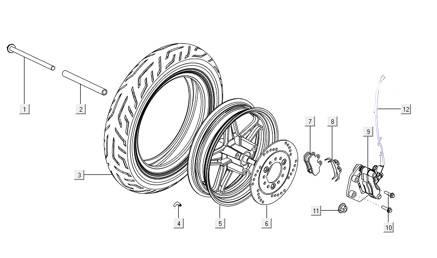 Front wheel - brake Niu M+ sport