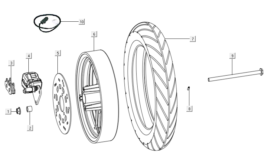 Front wheel - brake Niu N-GT