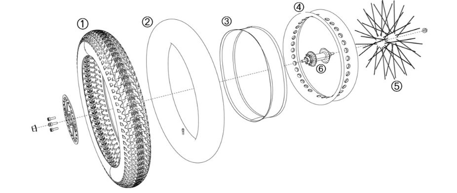 Yadea Trooper 01 Fat Bike Front Wheel Set