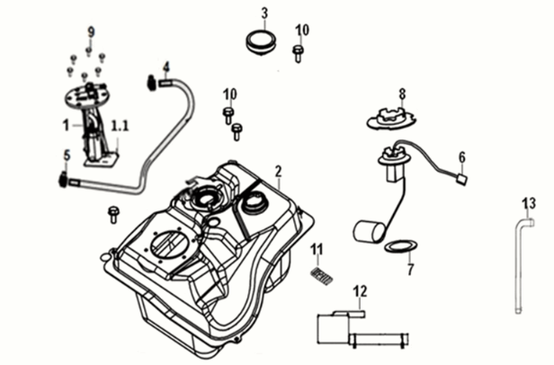 Fuel tank Sym Jet 14 125I LC E5 2021-2024