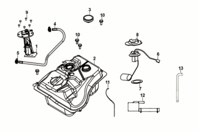 Benzinetank Sym Jet 14 50i Euro 5