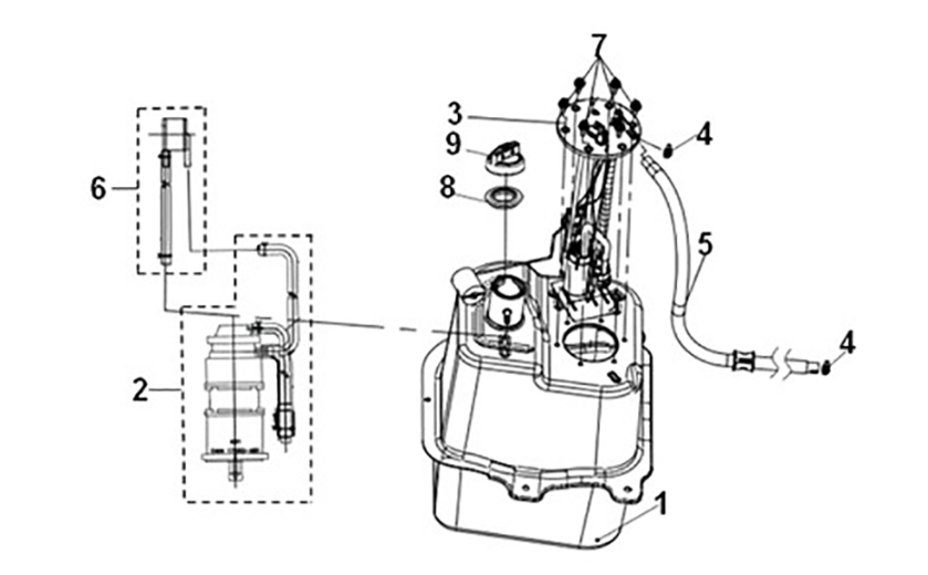 Fuel tank Sym ADX 125i ABS+ TCS E5 2023