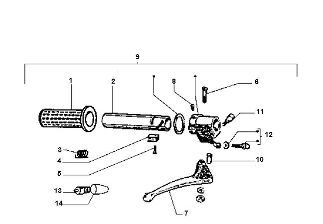 Throttle Vespa Ciao 2 stroke