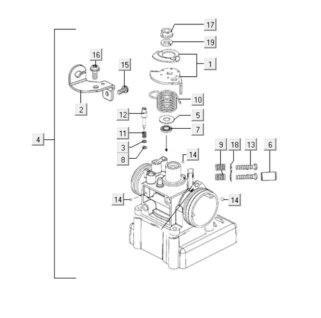 Throttle Kymco Downtown 125i