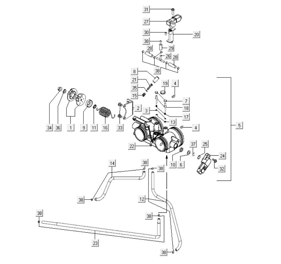 Throttle Kymco Myroad 700i