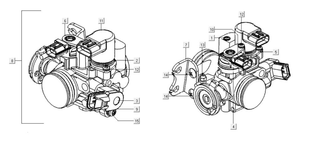 Throttle Kymco Xciting 400i Matt Black