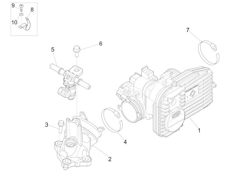 Throttle body - injector GTS 125 IU