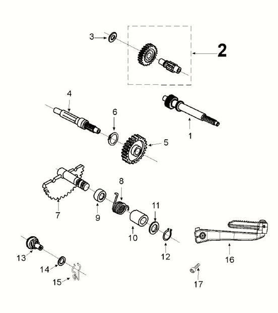 Gearbox - Kickstarter Peugeot Django 4-stroke E5