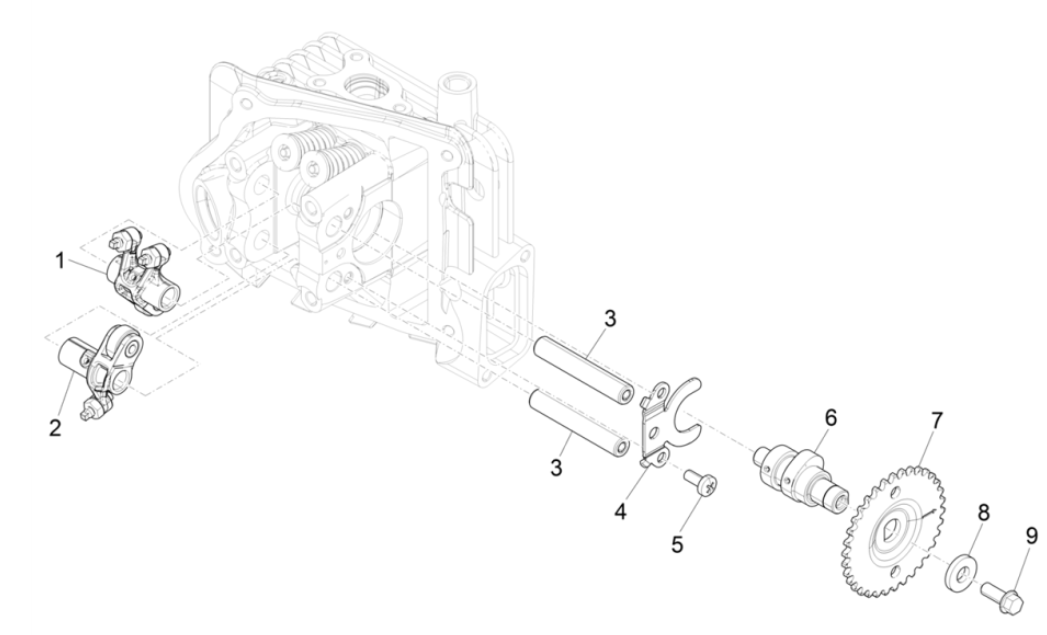 Piaggio Liberty 50 4-stroke balance and support group (IGET Euro 5)